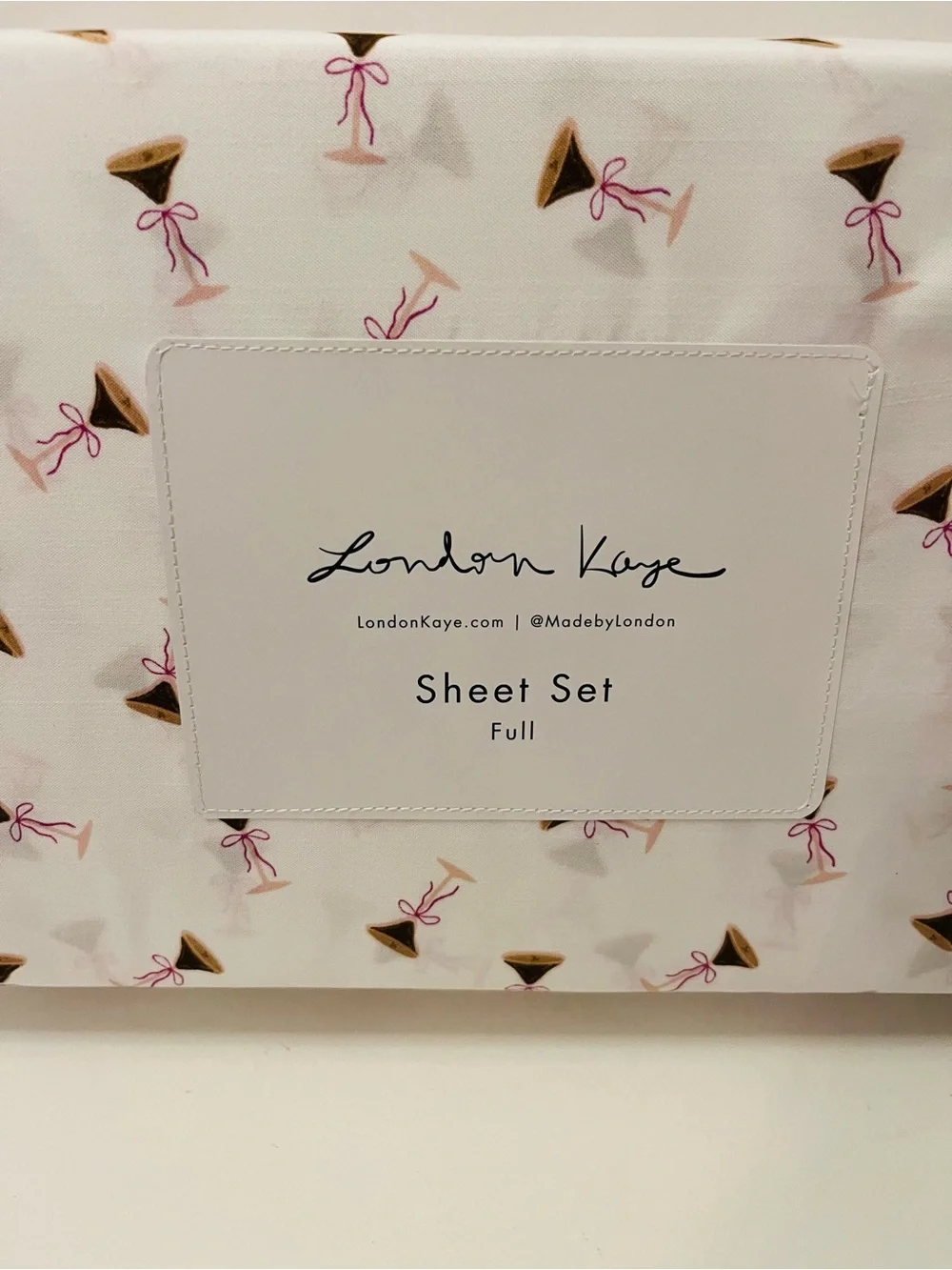 London Kaye Full Sheet Sets Lot of 2 Parisian Pastry & Cafe Espresso Martini